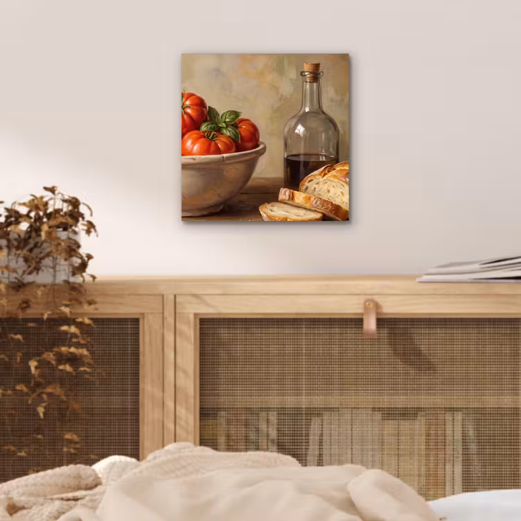 aluminium wall art - Tomatoes - Bowl - Food - Tomaten - Kom - Eten aluminium wit klein