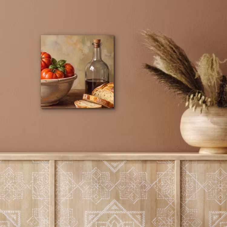 aluminium wall art - Tomatoes - Bowl - Food - Tomaten - Kom - Eten aluminium wit klein