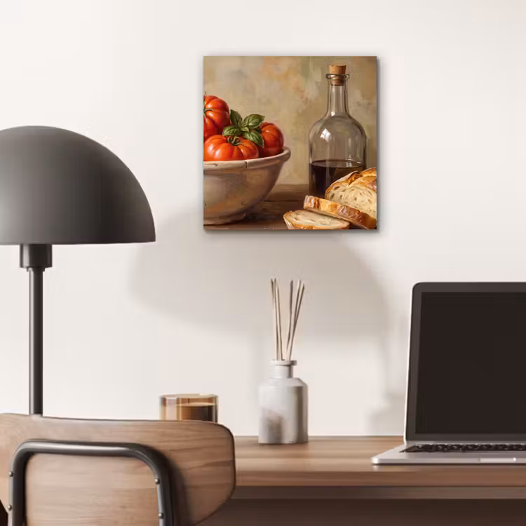 aluminium wall art - Tomatoes - Bowl - Food - Tomaten - Kom - Eten aluminium wit klein