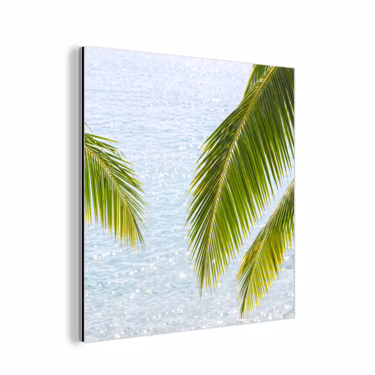 Boom - Bladeren - Water - Tropisch - Groen aluminium wit klein -3d