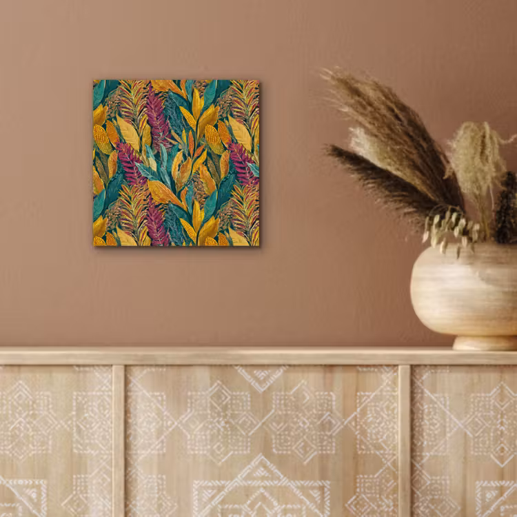 Tropische - Botanisch - Patroon - Kleurrijk - Exotisch aluminium wit klein 46 -sfeer4