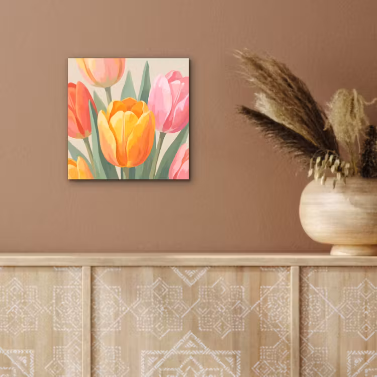 Tulpen - Abstract - Kleurrijk aluminium wit klein -sfeer4