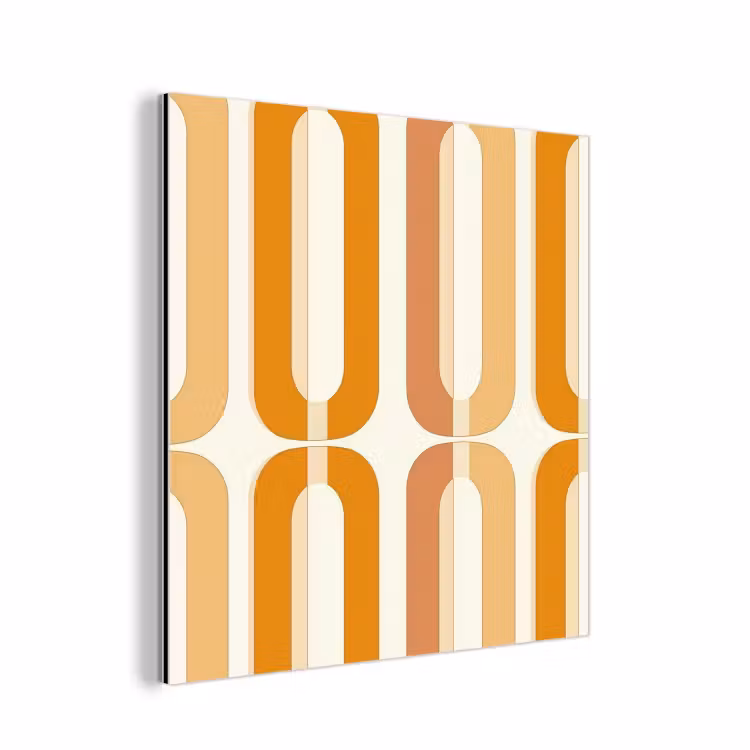 U-vorm - Retro - Oranje aluminium wit klein 46 -3d