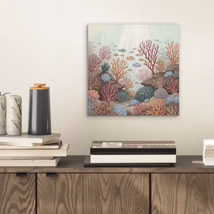 Onderwater - Koraal - Vis - Natuur aluminium wit klein -sfeer1