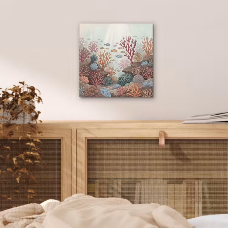 Onderwater - Koraal - Vis - Natuur aluminium wit klein -sfeer3