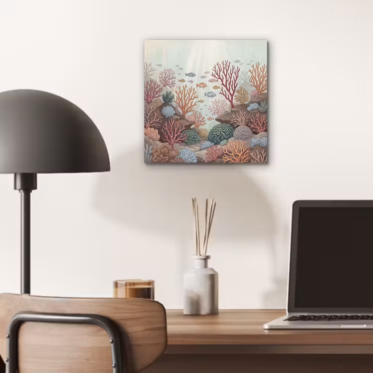 Onderwater - Koraal - Vis - Natuur aluminium wit klein -sfeer5