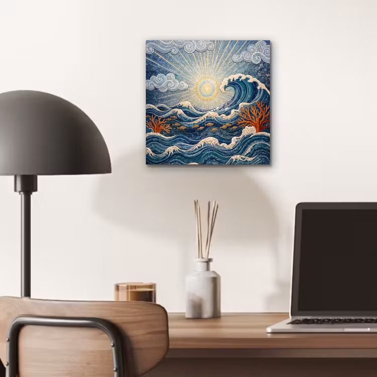Onderwater - Koraal - Vis - Natuur - Kunst aluminium wit klein -sfeer5