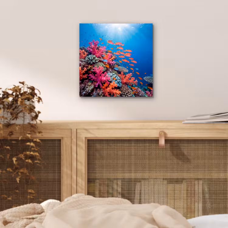 Onderwater - Koraalrif - Vissen - Oceaan - Natuur aluminium wit klein -sfeer3