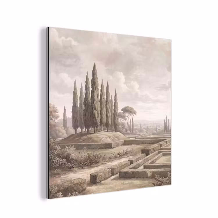 Vallei - Tuin - Natuur - Groen aluminium wit klein -3d