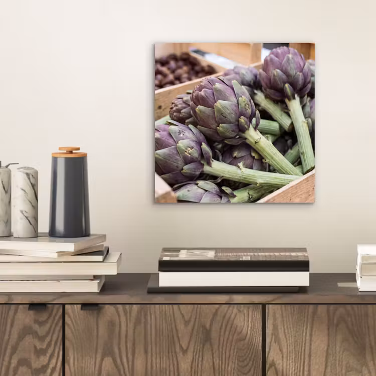 aluminium wall art - Vegetables - Market - Fresh - Groenten - Markt - Vers aluminium wit klein