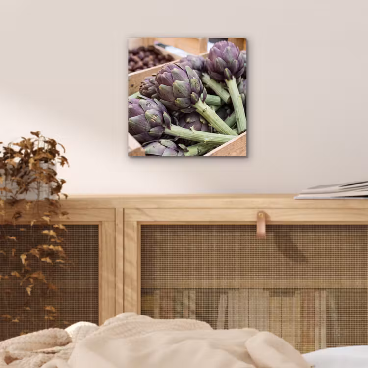 aluminium wall art - Vegetables - Market - Fresh - Groenten - Markt - Vers aluminium wit klein