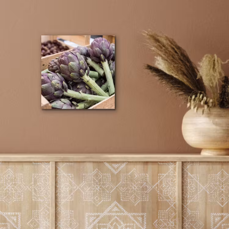 aluminium wall art - Vegetables - Market - Fresh - Groenten - Markt - Vers aluminium wit klein