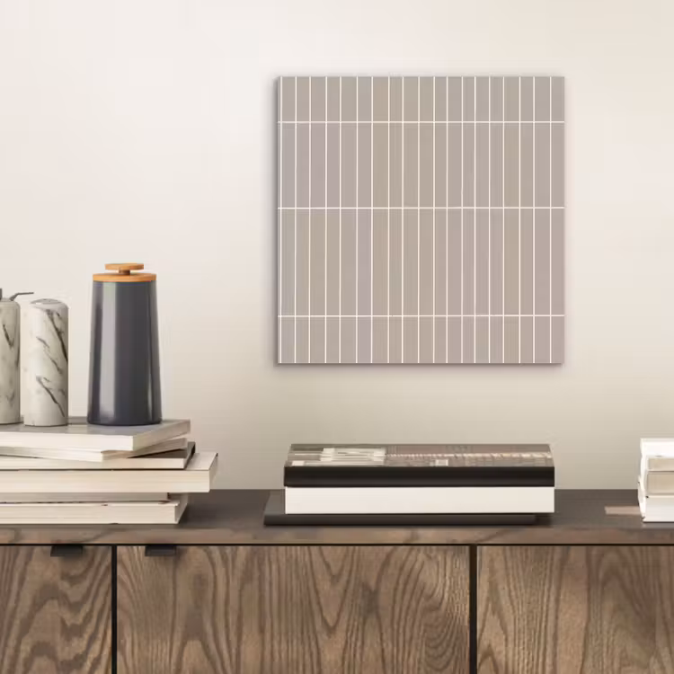 Verticaal - Wandtegel - Licht Beige aluminium wit klein 46 -sfeer1