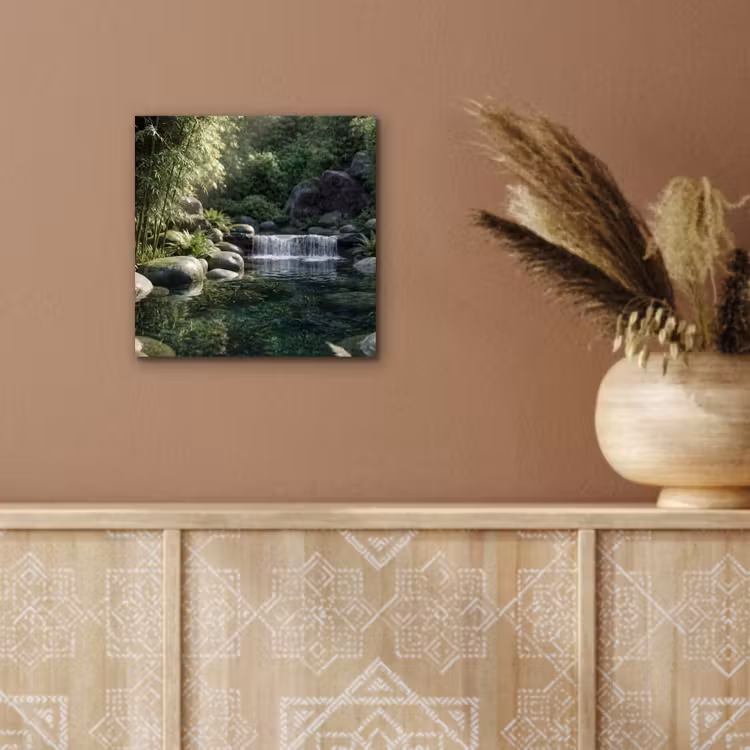 Beek - Waterval - Natuur - Groen aluminium wit klein -sfeer4
