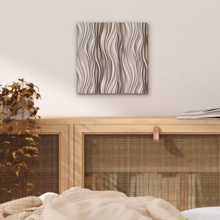 Golven - 3D - Crème aluminium wit klein 46 -sfeer3