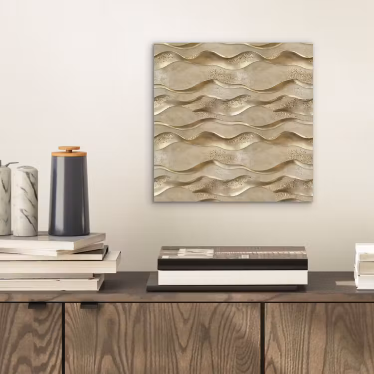 Golven - Patroon - Goud aluminium wit klein 46 -sfeer1