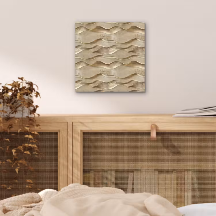 Golven - Patroon - Goud aluminium wit klein 46 -sfeer3