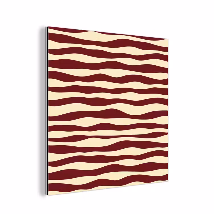 Golven - Rood - Patroon - Crème aluminium wit klein 46 -3d