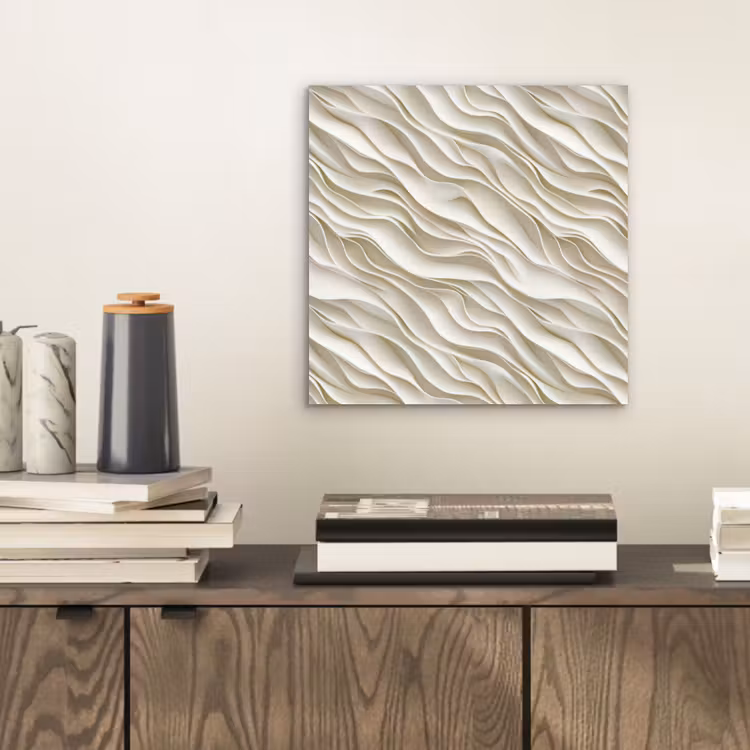 Golven - Wit - Minimalistisch aluminium wit klein 46 -sfeer1