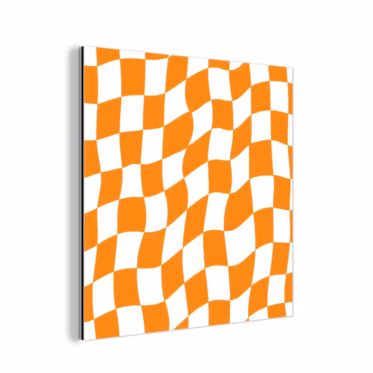 Golvend - Patroon - Oranje aluminium wit klein 46 -3d