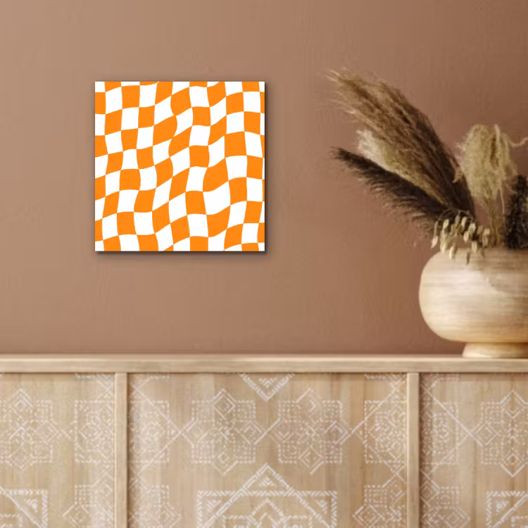 Golvend - Patroon - Oranje aluminium wit klein 46 -sfeer4