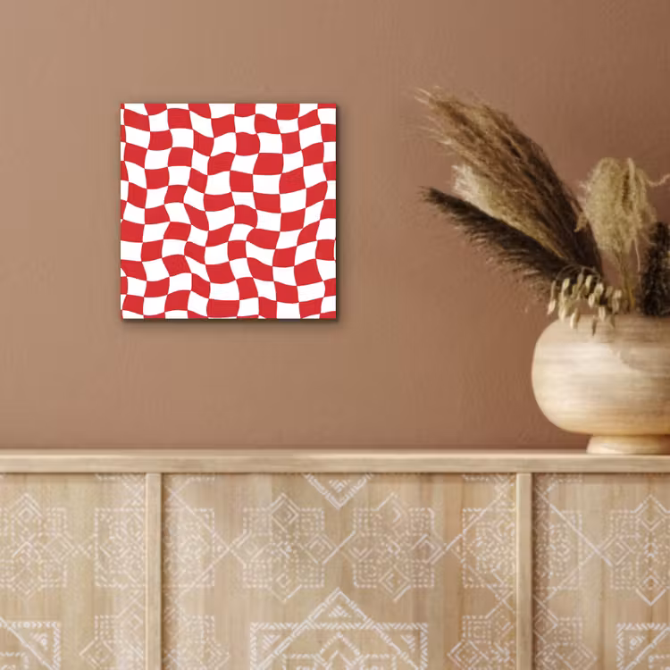 Golvend - Patroon - Rood aluminium wit klein 46 -sfeer4