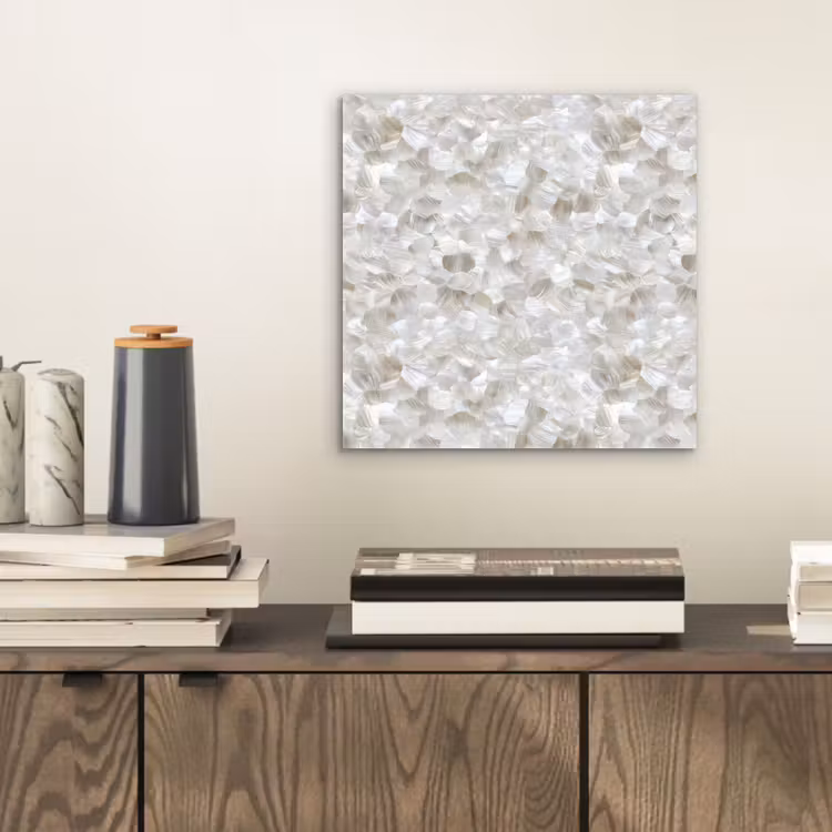 Wit - Penseelstreken - Reliëfeffect aluminium wit klein 46 -sfeer1