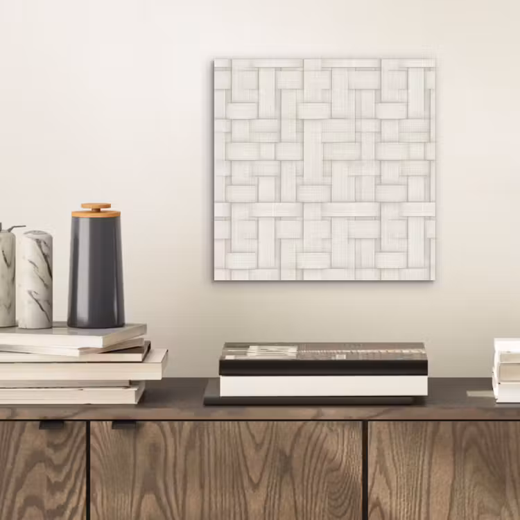 Vlechtwerk - Banen - Beige aluminium wit klein 46 -sfeer1