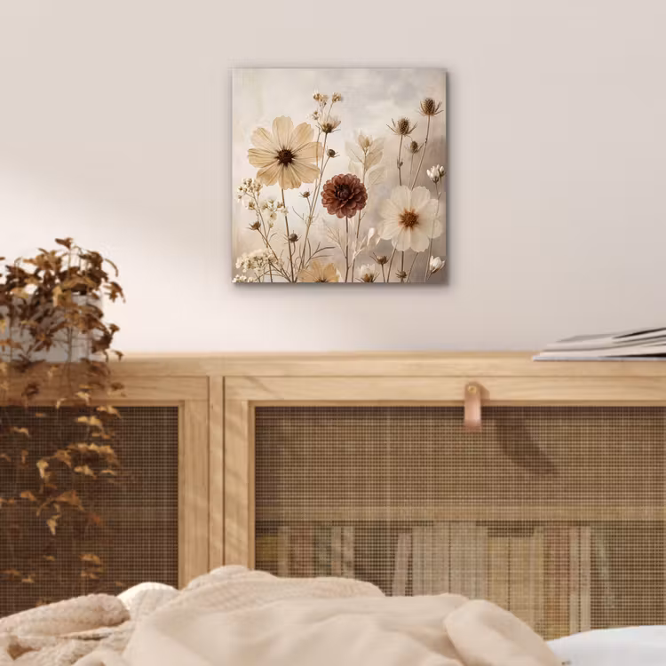 Wilde bloemen - Botanisch - Vintage - Natuur - Rustiek aluminium wit klein -sfeer3
