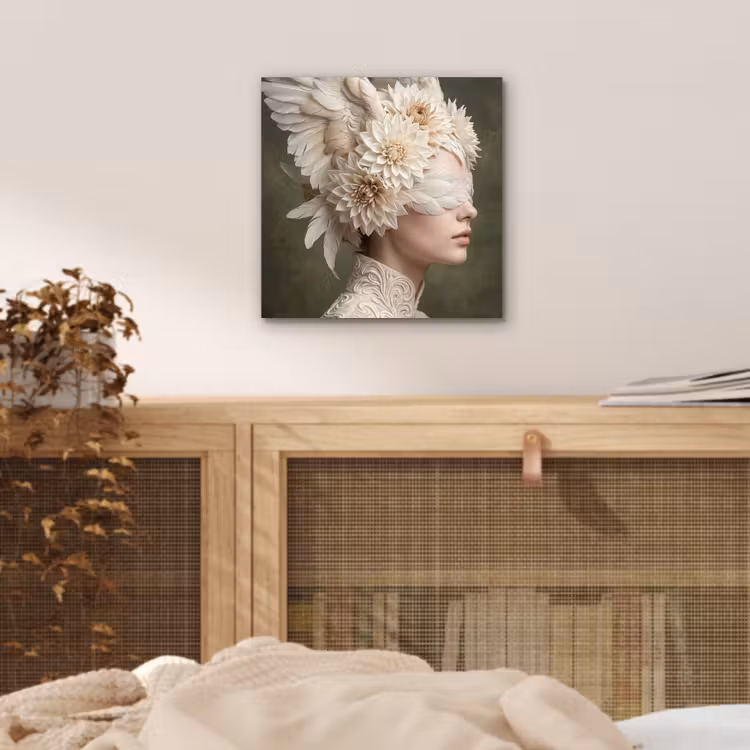 Vleugels - Vrouw - Wit aluminium wit klein -sfeer3