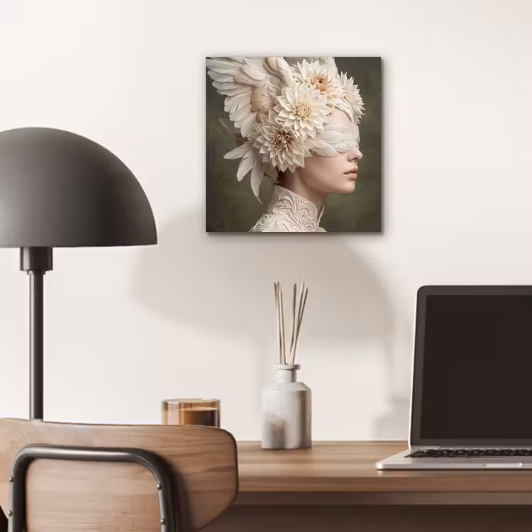 Vleugels - Vrouw - Wit aluminium wit klein -sfeer5