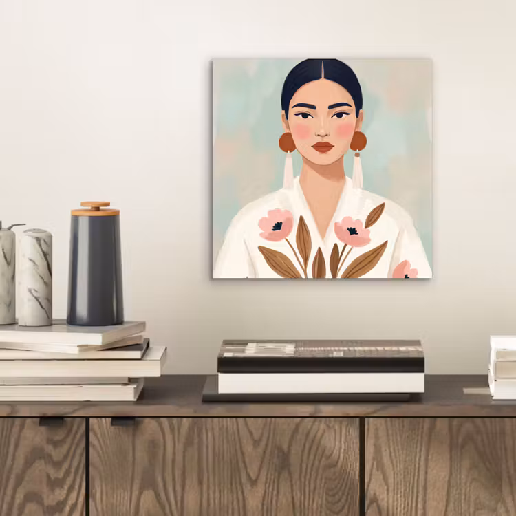 Vrouw - Kimono - Pastel aluminium wit klein -sfeer1