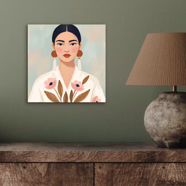 Vrouw - Kimono - Pastel aluminium wit klein -sfeer2