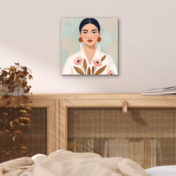 Vrouw - Kimono - Pastel aluminium wit klein -sfeer3
