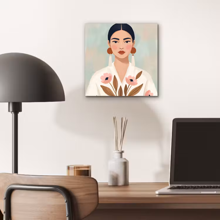 Vrouw - Kimono - Pastel aluminium wit klein -sfeer5