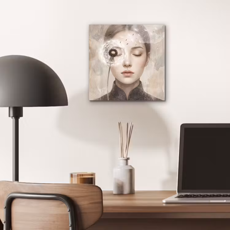 Vrouw - Sereen - Grijs aluminium wit klein -sfeer5