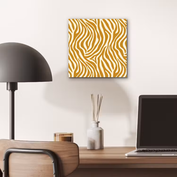 Zebra - Klassiek - Oker - Geel aluminium wit klein 46 -sfeer5