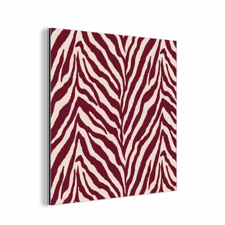 Zebra - Motief - Bordeaux - Rood aluminium wit klein 46 -3d