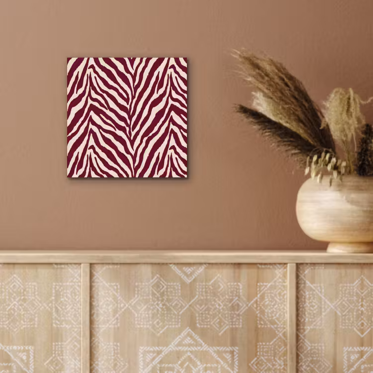 Zebra - Motief - Bordeaux - Rood aluminium wit klein 46 -sfeer4