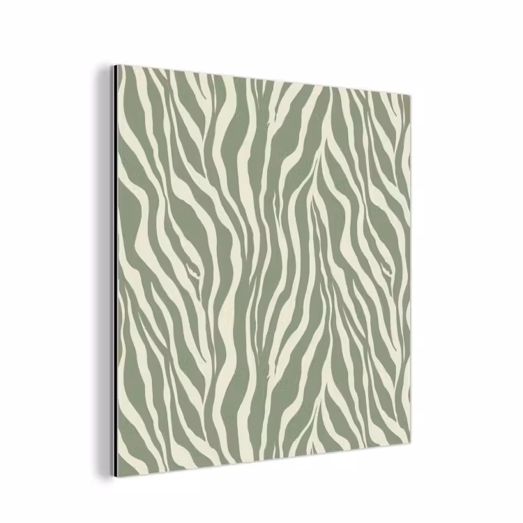 Zebra - Motief - Groen aluminium wit klein 46 -3d