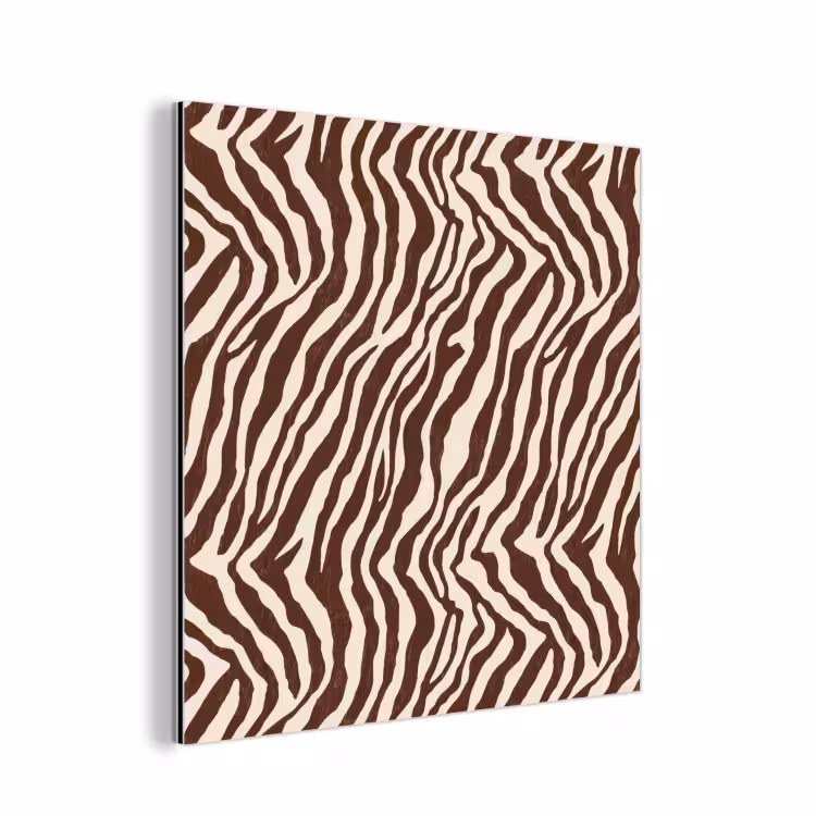 Zebra - Patroon - Zwart - Wit aluminium wit klein 46 -3d