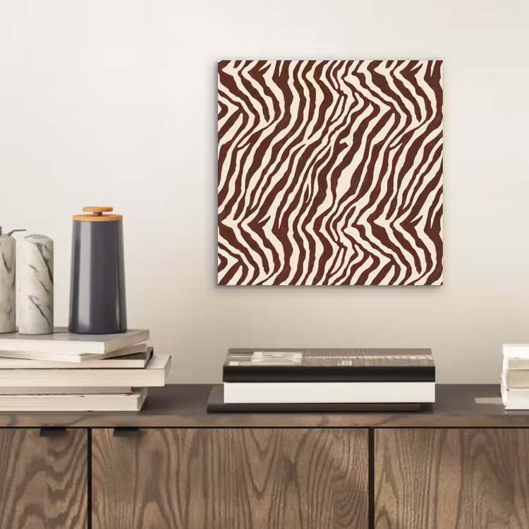 Zebra - Patroon - Zwart - Wit aluminium wit klein 46 -sfeer1