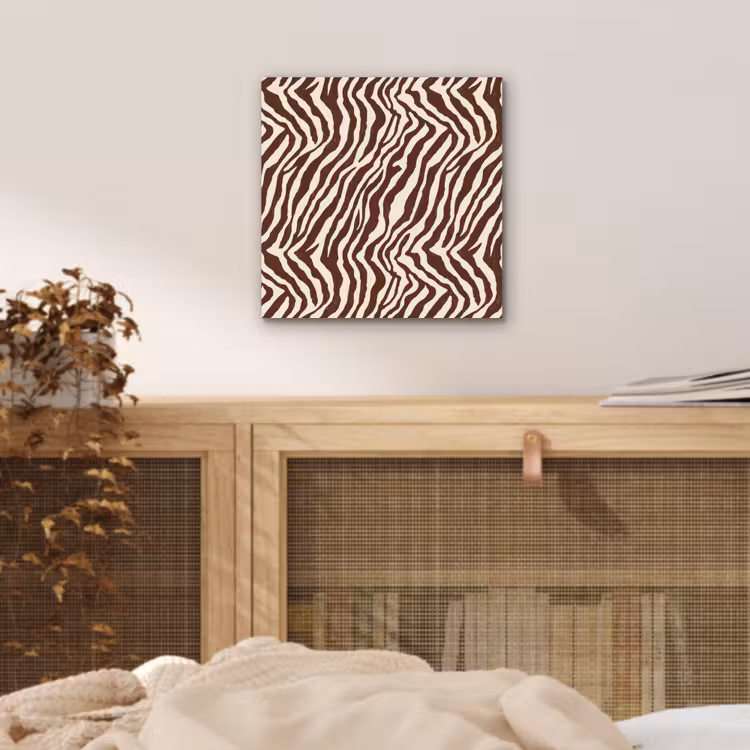 Zebra - Patroon - Zwart - Wit aluminium wit klein 46 -sfeer3