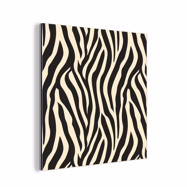 Zebra - Print - Klassiek - Zwart aluminium wit klein 46 -3d