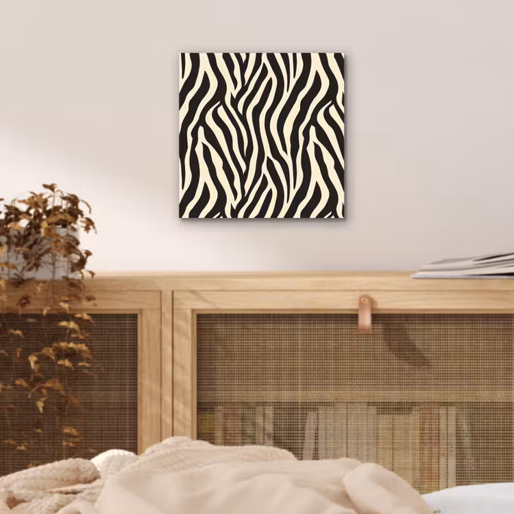 Zebra - Print - Klassiek - Zwart aluminium wit klein 46 -sfeer3