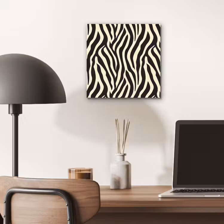 Zebra - Print - Klassiek - Zwart aluminium wit klein 46 -sfeer5