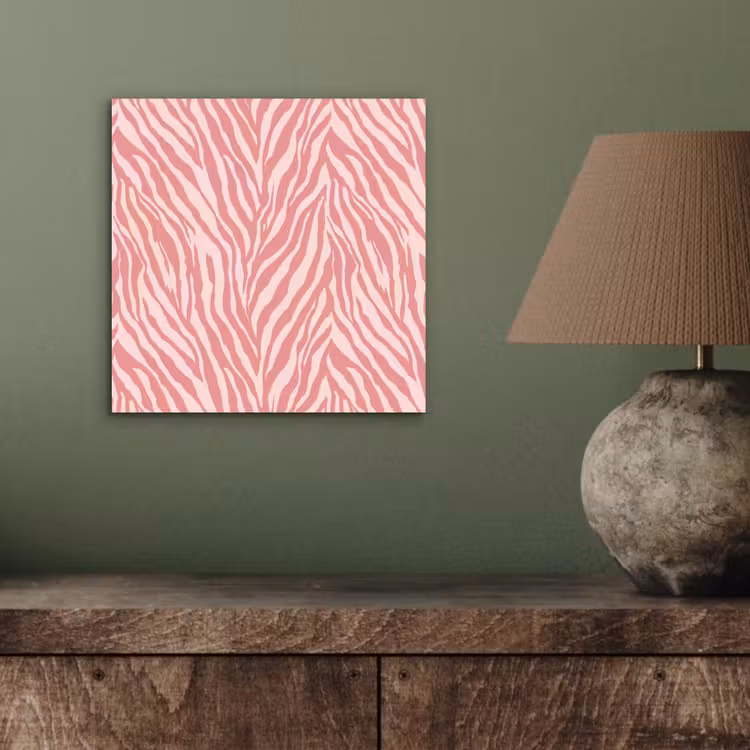 Zebra - Print - Roze aluminium wit klein 46 -sfeer2
