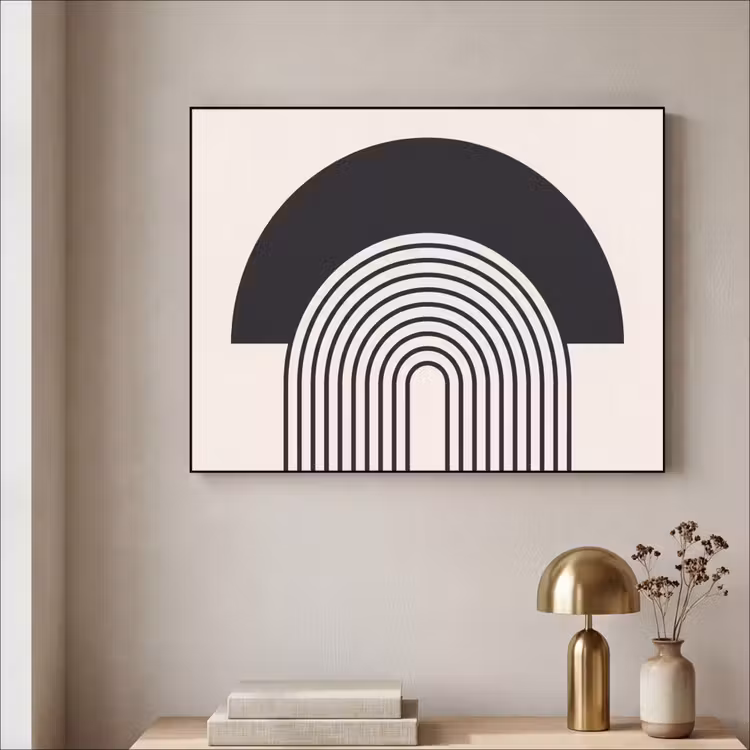 Art Frame - Abstract - Arch - Modern - Abstract - Boog - Modern Textielframe zwart klein