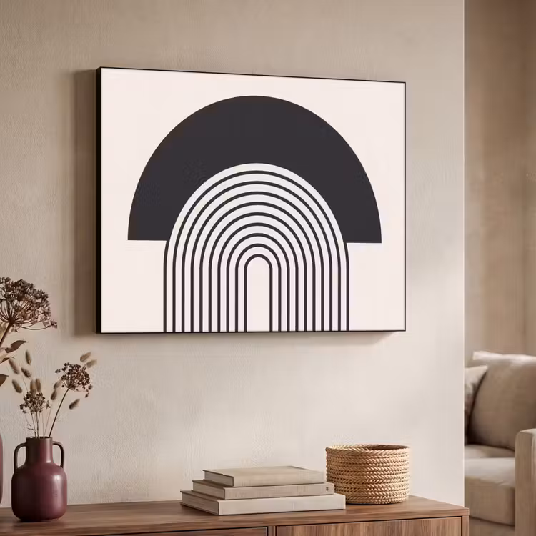 Art Frame - Abstract - Arch - Modern - Abstract - Boog - Modern Textielframe zwart klein