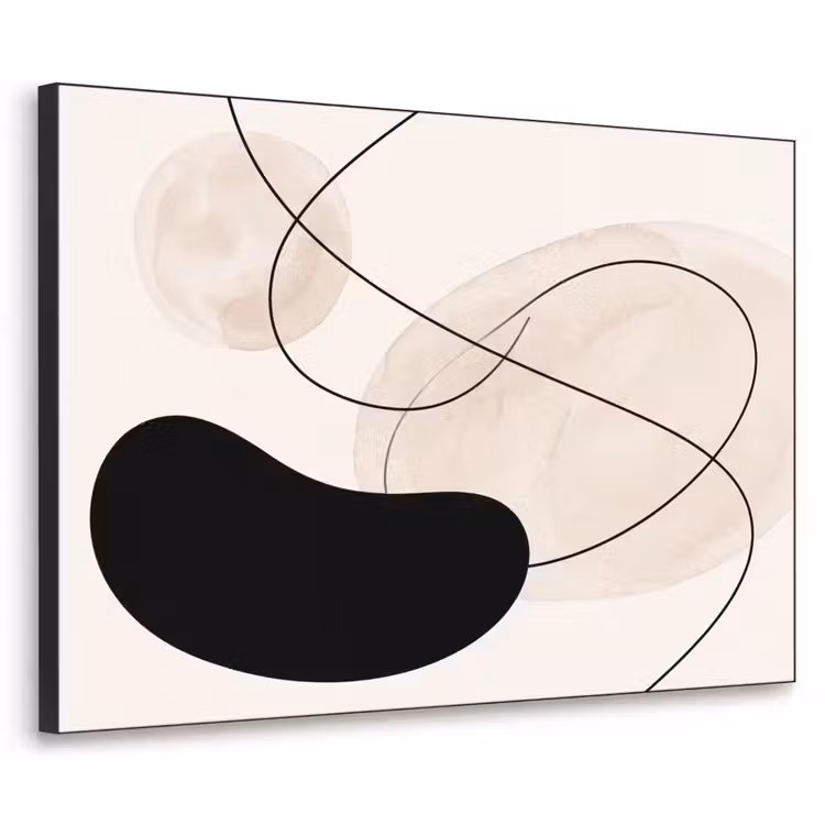 Art Frame - Abstract - Forms - Art - Abstract - Vormen - Kunst Textielframe zwart klein